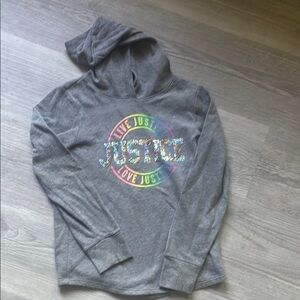 Justice Gray Rainbow Graphic Hoodie